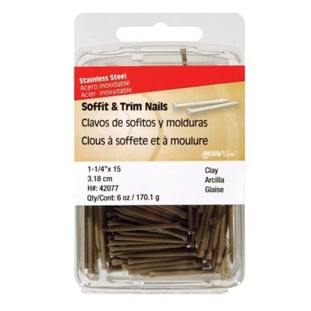 HILLMAN Hillman 42077 6 oz Soffit & Trim Steel Nails  Clay - 1.25 in. - pack of 5 5285531